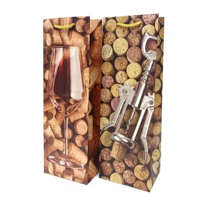 China Recycled Materials Spot Wholesale Large Luxury Felt Paper Wine Bags for sale