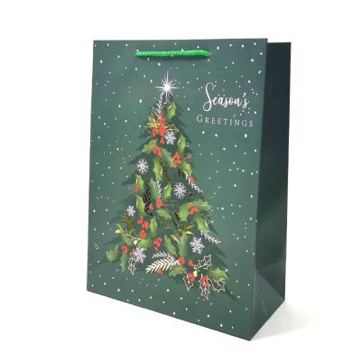 China Bio-degradable Wholesale Christmas food gifts tote bags stout paper bags for sale