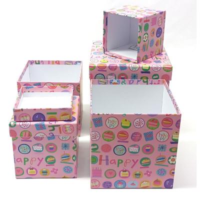 China Recyclable Hot sale Cardboard Paper Wedding Gift Box Packaging Boxes With Ribbon Folding carton paper boxes for sale