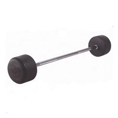 China Good Quality Universal Gym Fitness Equipment Fixed Rubber Straight Barbell Sports Weightlifting Barbells for sale