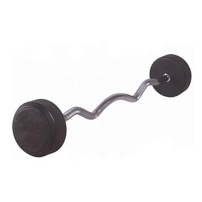 China Universal Chrome Grip Fixed Loop Barbell Fitness Rubber Pump Sets Weightlifting Barbell for sale