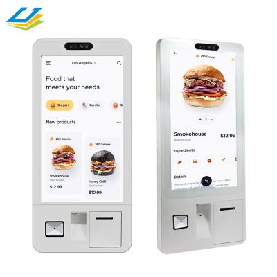 中国 Bookstore 32 inch restaurant self service kiosk touch screen ordering display racks with thermal printer 販売のため