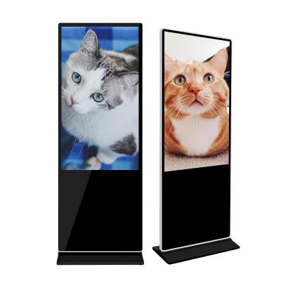 China 50 Inch Indoor Digital Signage Screen Indoor Floor Stand Digital Signage Advertising Player For Supermarket for sale