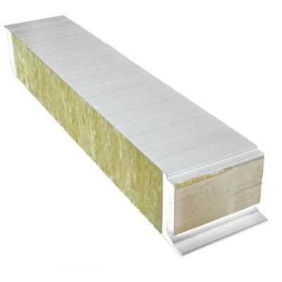 China 950mm Width Rock Wool Sandwich Panel Metal Polyurethane Edge Sealing For Warehouse for sale