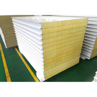 China Rockwool-isolierte Sandwichwandplatten für den Bau von Kühlräumen und Gefrierschränken zu verkaufen