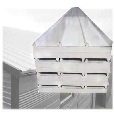 China Double Insulation PU Roof Panel High Dentity White Metal Roof Sandwich Panels for sale