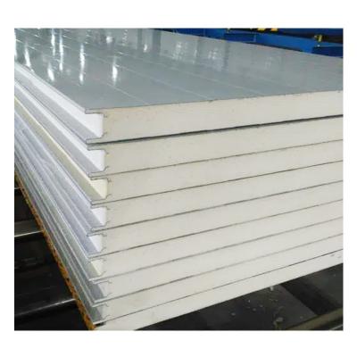 China PPGI Polyurethane PPGI Structure PU Sandwich Panel 950mm Width For Cold Room for sale