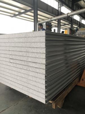 China Fireproof Soundproof EPS Sandwich Wall Panel Metal Color Steel Exterior Wall Solution for sale