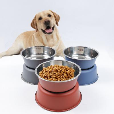 China Viable Metal Thermal Dog Bowls with Logo In Stainless Steel Pet Bowls and Food Feeders for Dropshipping Wholesale Chinese for sale