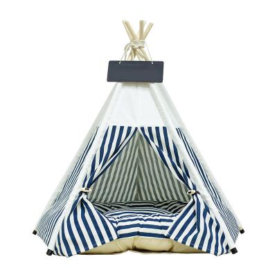 China 2023 Breathable Hot Selling Goods Large Cat Bed Pet Tent House Soft Dog Teepee Pet Products for sale