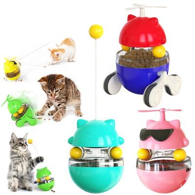 China Hot Sales Viable Cat Dispenser Wholesale Interactive Pet Indestructible Funny Toy Cat Tumbler Toy for sale