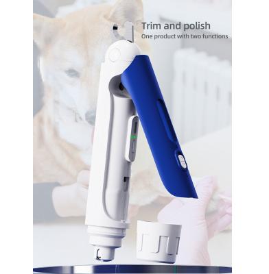 China New Viable Pet Nail Sharpener Dog Frontier Electric Nail Clipper Cat Two-in-One for sale