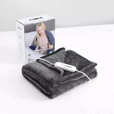 China Home Department Heated Electric Blanket Overheat Protection Sample Spray Available Use And Machine Washable Electric Blanket for sale