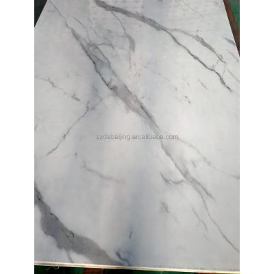 China 5mm 7mm 9mm Modern Custom Closet Decoration WPC Marbled Sheets Plastic Wall Panel For Sale for sale