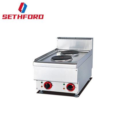 China Factory Made Commercial Electric Range Cooker 2 Round Thermostat Counter Top Hot Plate Stove for sale