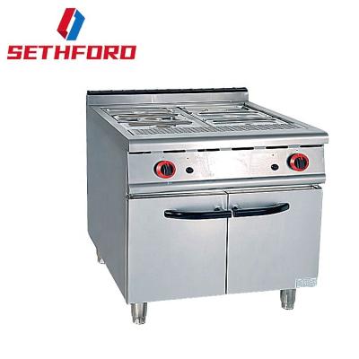 China Restaurant Canteen Hoitel Commercial Hot Sale Stainless Steel Gas Bain Marie Food Warmer With Cabinet for sale