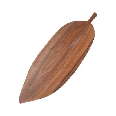 China Best Viable Selling Custom Leaf Shaped Wooden Serving Trays Various Size For Home for sale