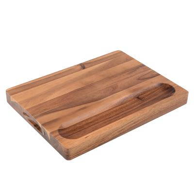 China Best Viable Selling Large Rectangle Kitchen Steak Cutting Board With Juice Grooves for sale