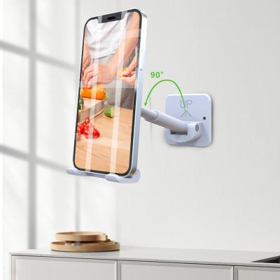 中国 Rotatable Retractable Adjustable Mobile Cell Phone Stand Universal Wall Mounted Phone Holder 販売のため