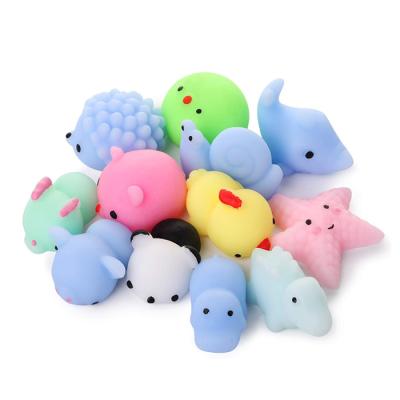 China Fun and Hot Selling Relaxation TPR Soft Assorted Colors Mini Kawaii Anti-stress Mochi Squishy Animals Wiggle Toys for Kids for sale