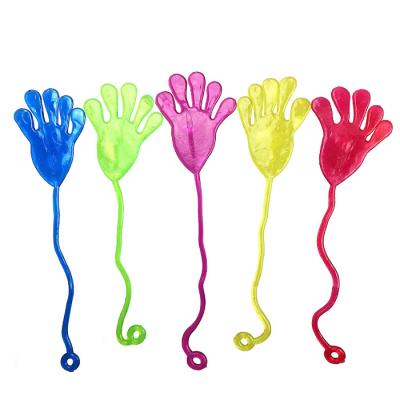 China Decompression Assorted Color Glitter TPR Mini Jelly Stretchy Fingers Sticky Hands Wiggle Sensory Toy For Gift for sale