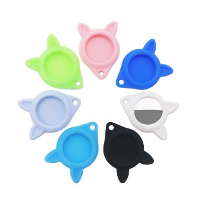 China New Design Silicone Cartoon Airtag Tracker Pet Protector Key Chain Cute Anti-lost Shockproof Cover Device Case For Dog for sale