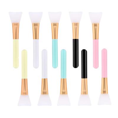 China Custom Mini Soft Beauty Silicone Beauty Tools Flat Brush Logo Face Mud Clay Mask Applicator Brush For Sleep Mask for sale