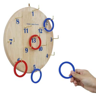 China Wooden Hook Ring Toss Game Toys Indoor Outdoor Kids Adults Wooden Board for Backyard Party Office for sale