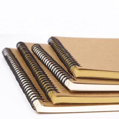 China Custom Spiral Notebook Spiral Diary Logo Soft Cover Drawing Painting Notebook for sale