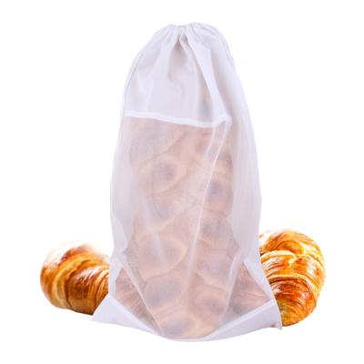 China Recyclable Bread Bags Reusable Drawstring Bag For Homemade Bread Bread Reusable Food Storage Bag for sale