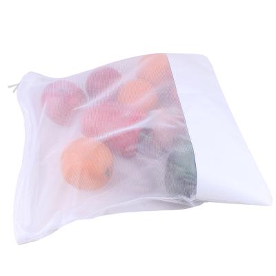 China Household Zero Waste Polyester Mesh Produce Net Drawstring Bag For Shopping for sale