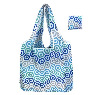 China Custom Eco Eco Friendly Recycle Grocery Tote Storage RPET Reusable Foldable Shopping Bag for sale