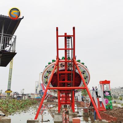 China Playground Amusement Park Equipment Double Wave Flying UFO Rides Disco Amusement Flying Rides zu verkaufen