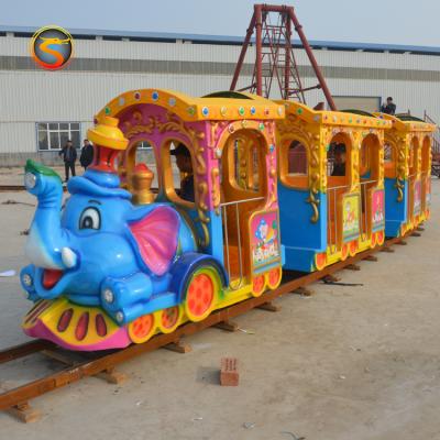 China Indoors/mall/amusement park kids train carnival tourist electric ride road train makers guided game track electric train for kiddie for sale