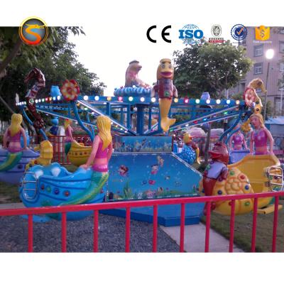 China Cheap Steel Luna Park Amusement Rides Ocean Swing Mermaid Swing Walking Rides For Entertainment for sale