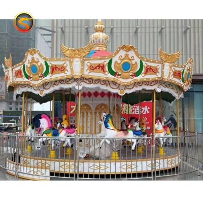 Κίνα Theme Park Factory Supply Amusement Park Equipment Seats Carousel Luxury Fairgrounds Merry 24 Go Round For Sale προς πώληση