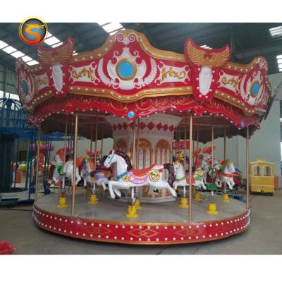 Cina Cheap Theme Park Commerical Amusement Park Amusement Carousel Equipment Horse Rides On Sale in vendita