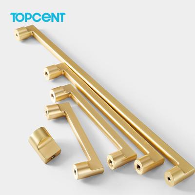 China Topcent Modern Cabinet Handles Modern Furniture Hardware Kitchen Door Knob Cupboard Wardrobe Drawer Zinc Alloy Pulls for sale