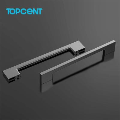 China Topcent 128mm Modern Kitchen Wardrobe Handles With Screws Zinc Alloy Cabinet Pull Door Handle Set For Kitchen for sale