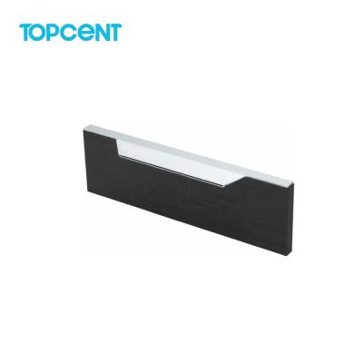 China TOPCENT Modern Furniture Drawer Handle Wardrobe Kitchen Edge Pull Finger G Shape Aluminum Profile Handle for sale