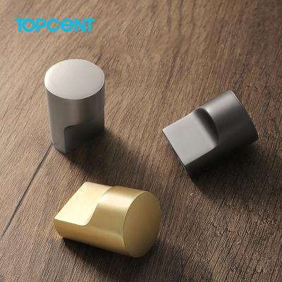 China Topcent Gold Fashion Modern Zinc Alloy Black Sideboard Handles Solid Drawer Knobs for sale