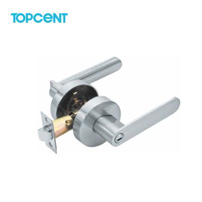 China Topcent Modern Classic Passage Door Lever Hall and Interior Cabinet Door Handles Satin Nickel Door Lever for sale