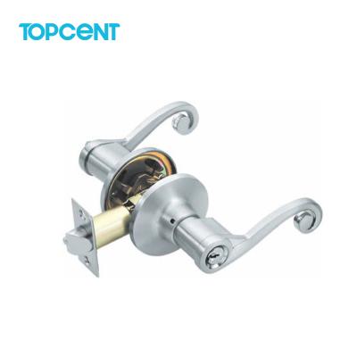 China Topcent Modern Furniture Door Accessories Left or Right Handing Lever Classic Passage Door Hall and Cabinet Door Handles for sale