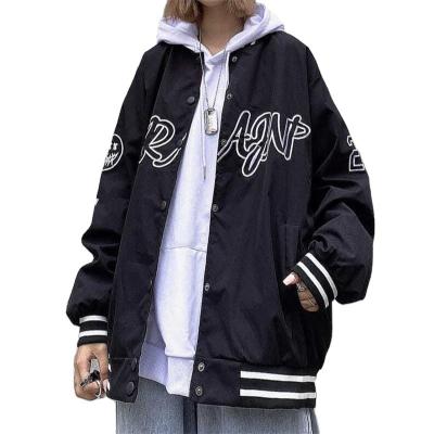 China Men's fashion patchwork jacket baseball jacket letter embroidery cardigan button jacket street windproof retro for sale