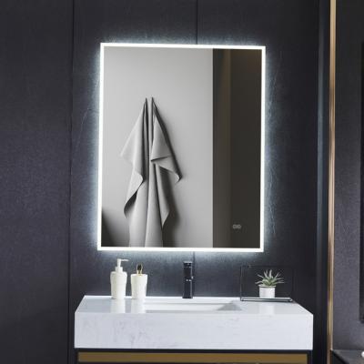 China Chinese Frameless Cheap Design Bathroom Magnifying Smart Vanity Mirror With Light for sale