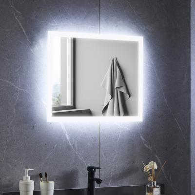 China Wholesale Rectangle Clock Smart Wall ETL Bathroom LED Magnifying Mirror for sale