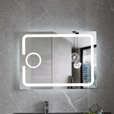 China Magnifying Factory Directly Sell Framed Clock Lighting Decoration LED Wall Mirror for sale