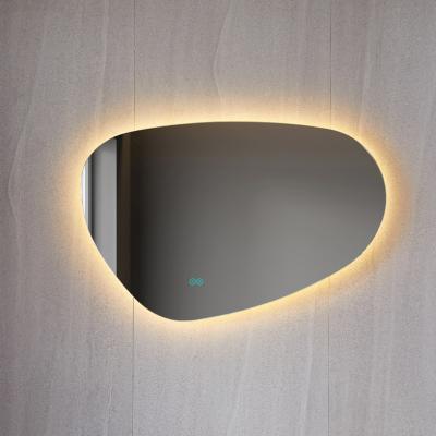 China Frameless Irregular Enlarging Wall Bathroom LED Smart Mirror For Living Room for sale