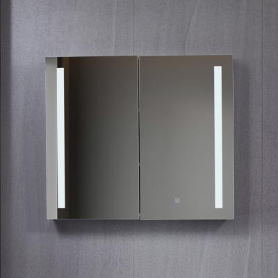 China Wall Mounted Smart Magnifying China Toilet Bathroom Mirror Cabinets With LED Mirror for sale