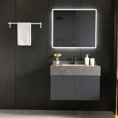 China Environmental Friendly OEM Factory Small Philippines Modern Wall Mounted PVC Bathroom Vanity Cabinets for sale